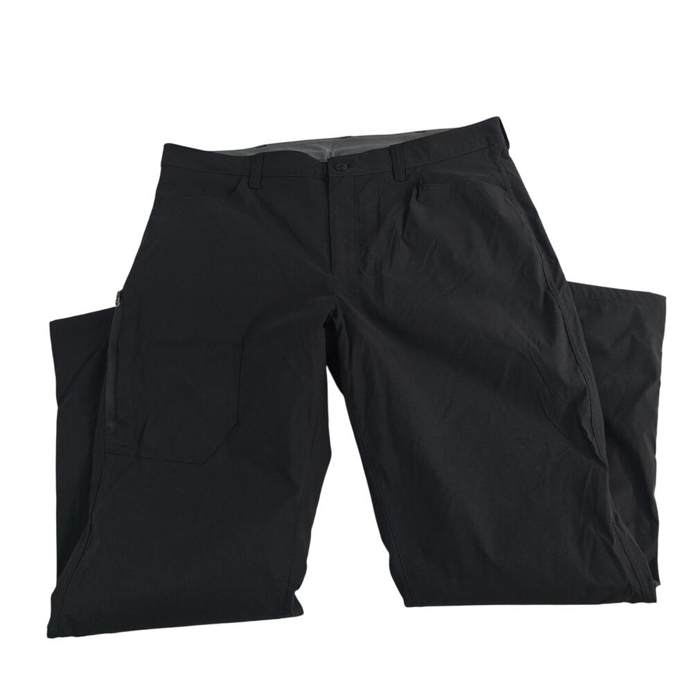 Eddie Bauer mens fleece lined tech pant black 40x32 hiking 6870